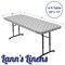 Lann's Linens Vinyl Tablecloth with Flannel Backing, Patterned - Fitted Waterproof Table Cover for Indoor / Outdoor Use